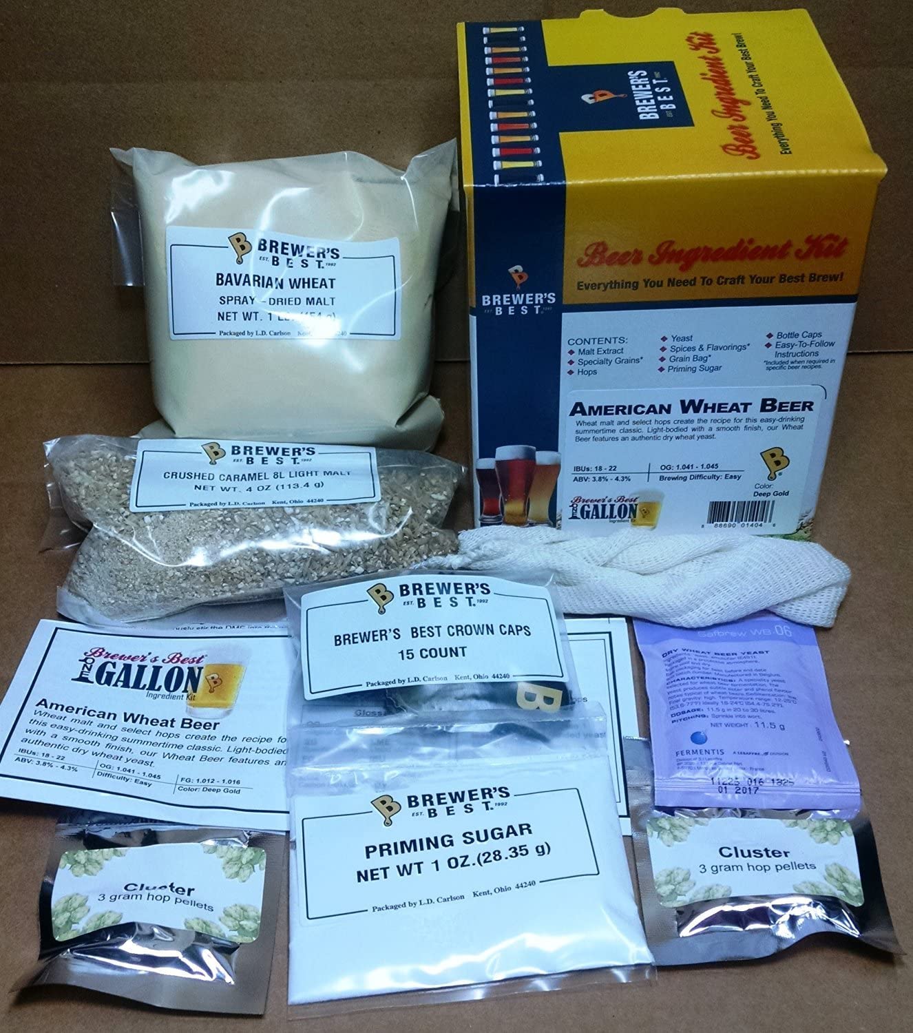 AMERICAN WHEAT BEER Beer Kit 1 Gallon Brewers Best Boxed Ingredient Kit - Image 3