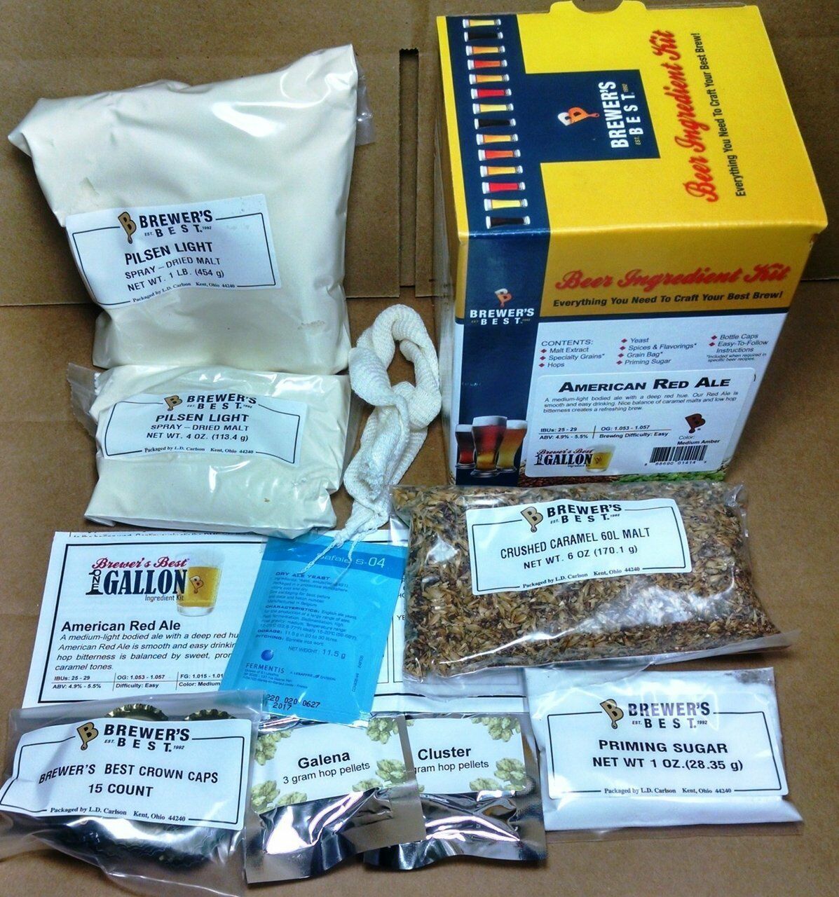 AMERICAN RED ALE Beer Kit 1 Gallon Brewers Best Boxed Ingredient Kit - Image 3