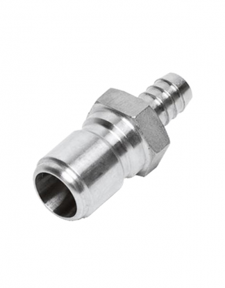 QUICK DISCONNECT 1/2" Male QD To 3/8" Barb 304 Stainless Krome Dispense C751