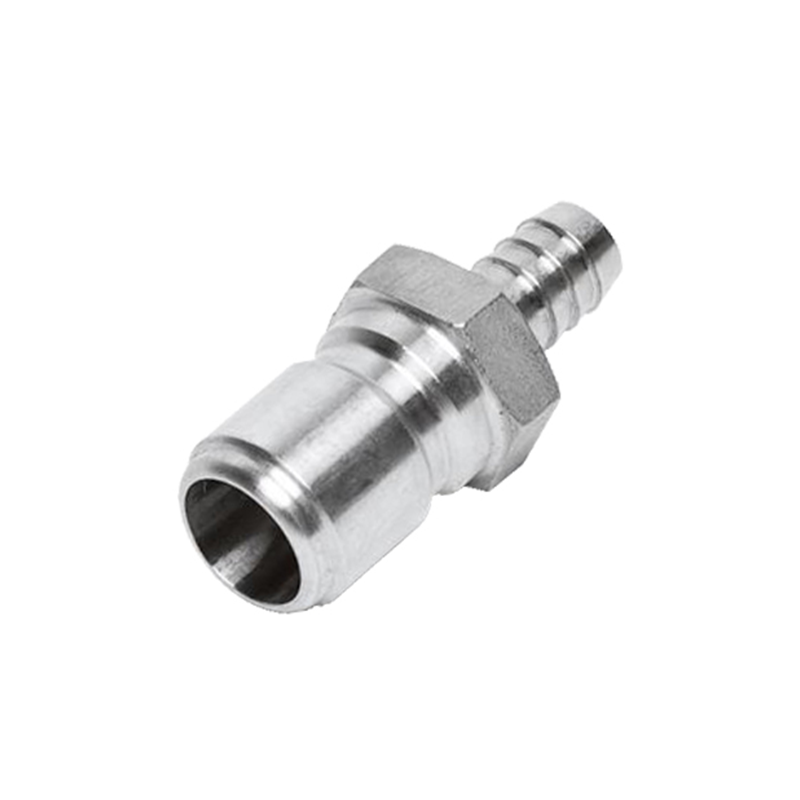 QUICK DISCONNECT 1/2" Male QD To 3/8" Barb 304 Stainless Krome Dispense C751