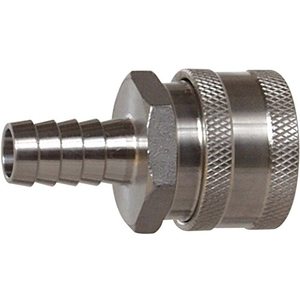 QUICK DISCONNECT 1/2" Female Quick Disconnect To 1/2" MPT Barb 304 Stainless NPT C753