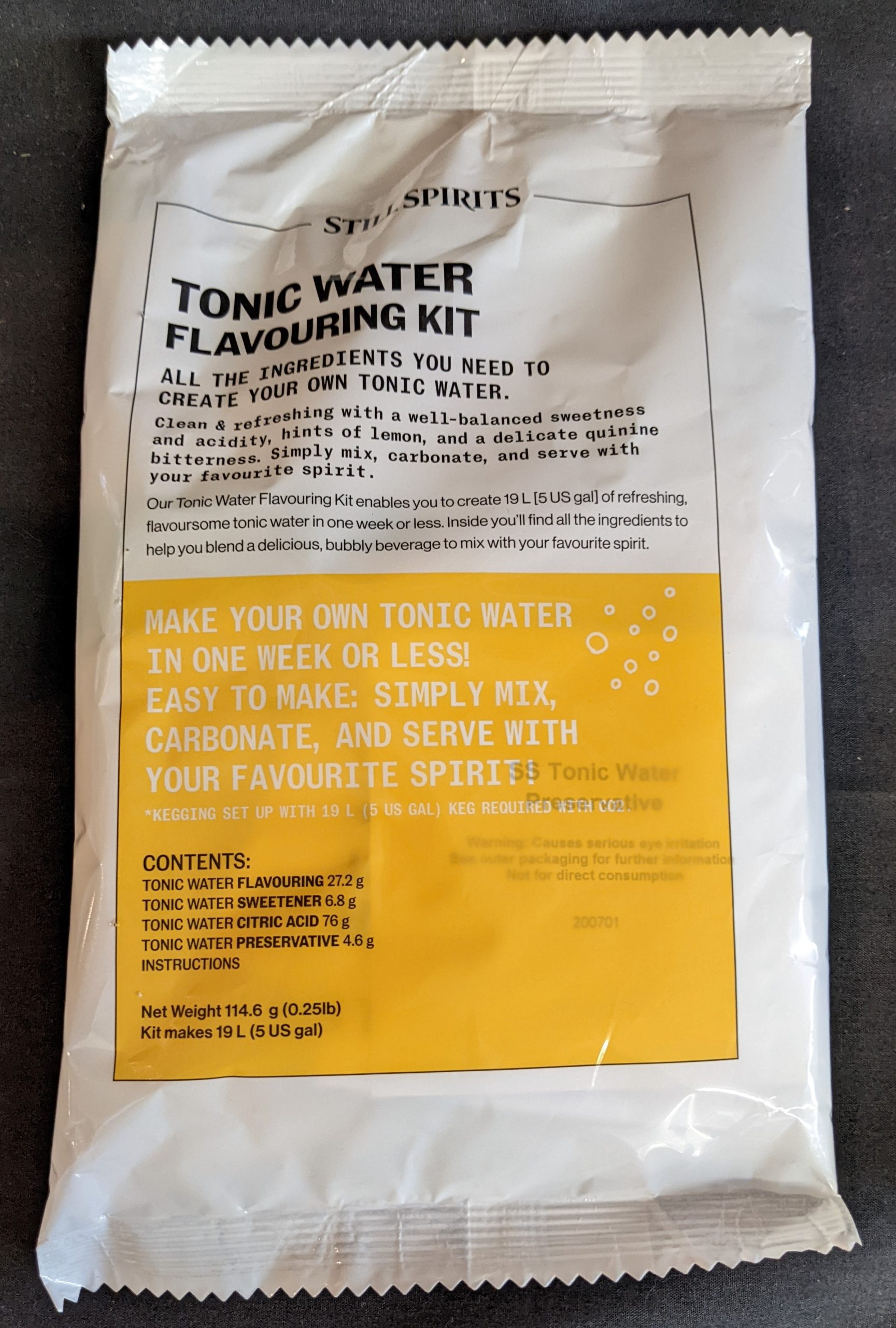 AT LAST! Still Spirits TONIC WATER Mix Quinine Flavoring Pack - Image 5