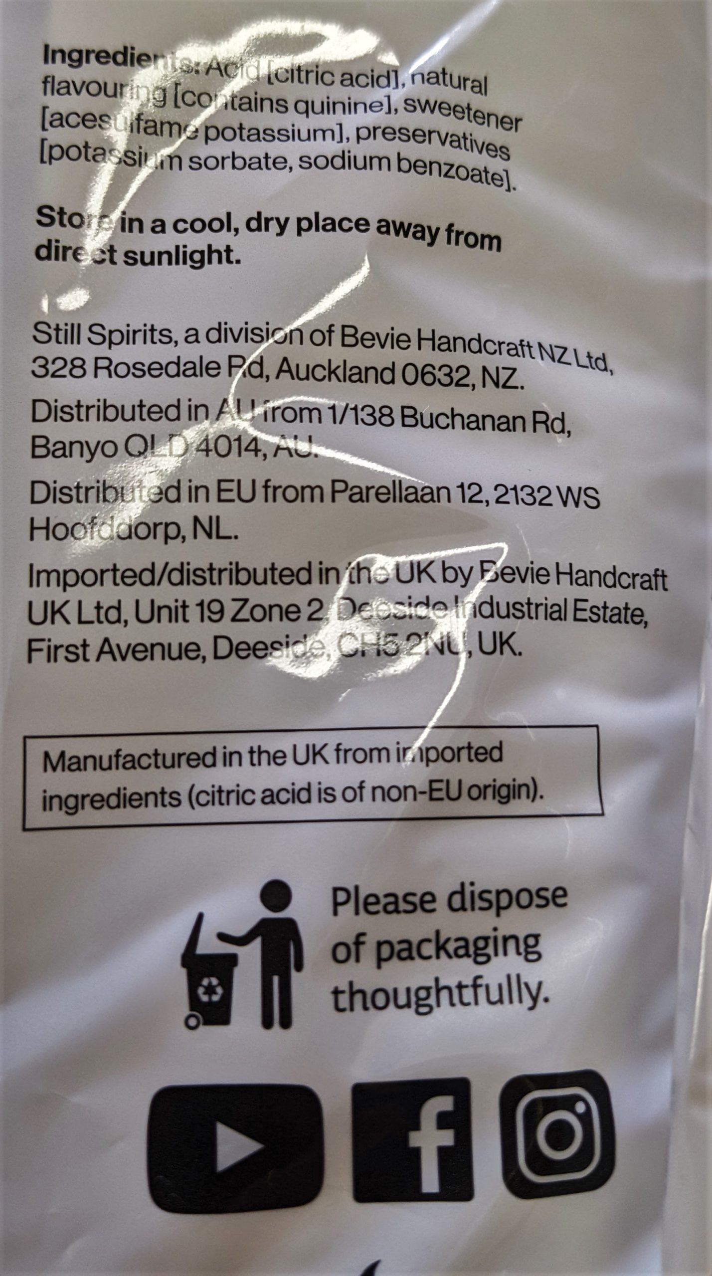 AT LAST! Still Spirits TONIC WATER Mix Quinine Flavoring Pack - Image 3