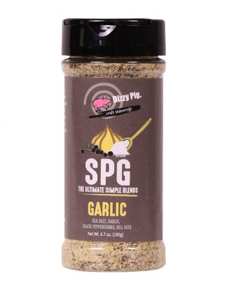 Dizzy Pig SPG GARLIC BBQ Seasoning Salt Pepper Garlic Spice Dry Rub For Prime Rib Lamb Beans Potato Tomato All Natural 6.7oz Shaker Bottle