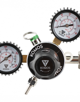 KOMOS® Premium DUAL GUAGE PRIMARY REGULATOR For CO2 Gas Dispensing of Soda and Beer