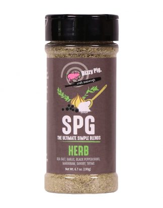 Dizzy Pig SPG HERB BBQ Seasoning Salt Pepper Garlic Spice Dry Rub For Prime Rib Lamb Beans Potato Tomato All Natural 6.7oz Shaker Bottle
