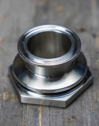 47mm Weldless Bulkhead to 1.5" TRICLAMP Adapter Kit Stainless Steel Tri-Clover Threaded Clamp Nut and O-Ring fits Blichmann Foundry Brewzilla T500 Digiboil Distillation Lids ETC