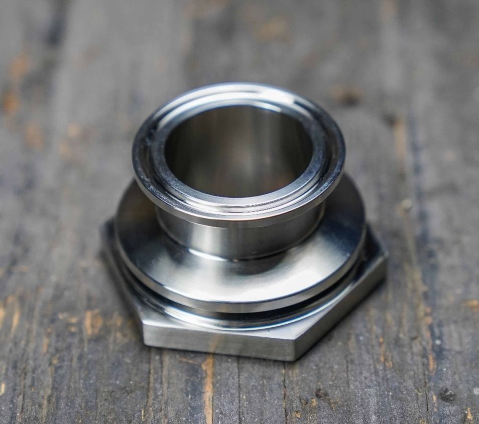 47mm Weldless Bulkhead to 1.5" TRICLAMP Adapter Kit Stainless Steel Tri-Clover Threaded Clamp Nut and O-Ring fits Blichmann Foundry Brewzilla T500 Digiboil Distillation Lids ETC