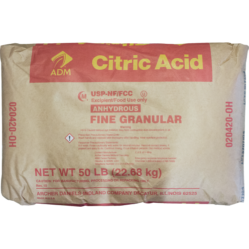 Bulk Food Grade CITRIC ACID 50lb Pound Factory Sack by Jungbunzlauer, Niran or ADM - Image 4