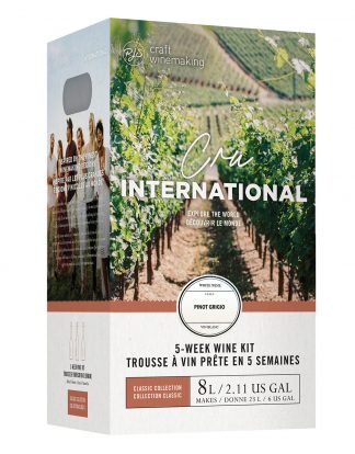 WHITE WINE KIT RJ Spagnols Cru International ITALIAN PINOT GRIGIO 6 Gallon CINT NZZA4749 from RJS Winemaking (Direct Ship)