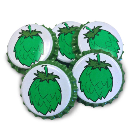 CROWN CAPS 144 HOPS CONE CROWN NEW BOTTLE CAPS STANDARD 26.5 SIZE FOR SODA AND BEER BOTTLES