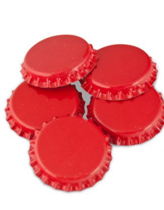 CROWN CAPS 144 RED NEW BOTTLE CAPS STANDARD 26.5 SIZE FOR SODA AND BEER BOTTLES