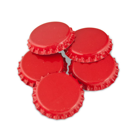 CROWN CAPS 144 RED NEW BOTTLE CAPS STANDARD 26.5 SIZE FOR SODA AND BEER BOTTLES