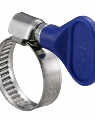 TUBING CLAMP 5/8" 10-16mm YDS EASY-TURN BLUE HANDLE STAINLESS STEEL BUTTERFLY EZTURN HOSE CLAMPS