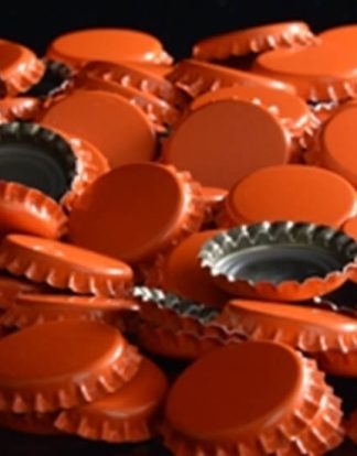 CROWN CAPS 144 ORANGE NEW BOTTLE CAPS STANDARD 26.5 SIZE FOR SODA AND BEER BOTTLES