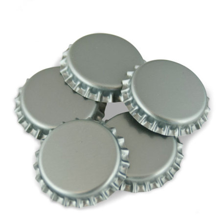 CROWN CAPS 144 SILVER NEW BOTTLE CAPS STANDARD 26.5 SIZE FOR SODA AND BEER BOTTLES