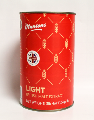 Very Slightly DENTED CAN British LME Muntons Unhopped LIGHT LIQUID MALT EXTRACT 3.3 lbs Tin LME