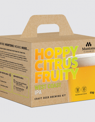 WEST COAST IPA Muntons Flagship Range Beer Kit de Bière Hoppy Citrus Fruity Extract Beer Brewing Ingredient Kit 86619 Makes 5 Gallons