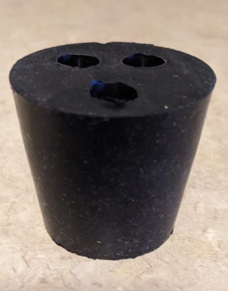 THREE HOLE STOPPER #8 Drilled With Three 3/8 in Holes - Direct Replacement For Grainfather GCA Glycol Chiller Adaptor