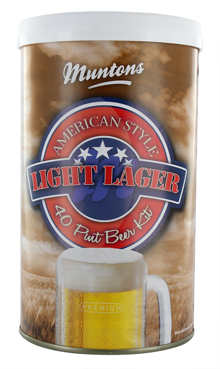 Muntons Premium Range AMERICAN LIGHT LAGER Tinned 6 Gallon Beer Making Kit