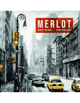 MERLOT WINE BOTTLE LABELS Pack of 50 Streets of New York Removable Self-Adhesive and Easy to Peel Off