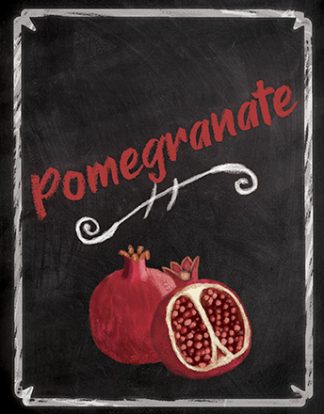 POMEGRANATE WINE BOTTLE LABELS Pack of 30 Black with Half Fruit Still Life Self Adhesive Removable and Easy to Peel Off