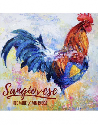 SANGIOVESE WINE BOTTLE LABELS Pack of 50 Rooster Design Removable Self-Adhesive and Easy to Peel