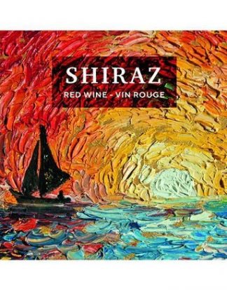 SHIRAZ WINE BOTTLE LABELS Pack of 30 Sea and Van Gogh Sunset Design Removable Self-Adhesive and Easy to Peel Off