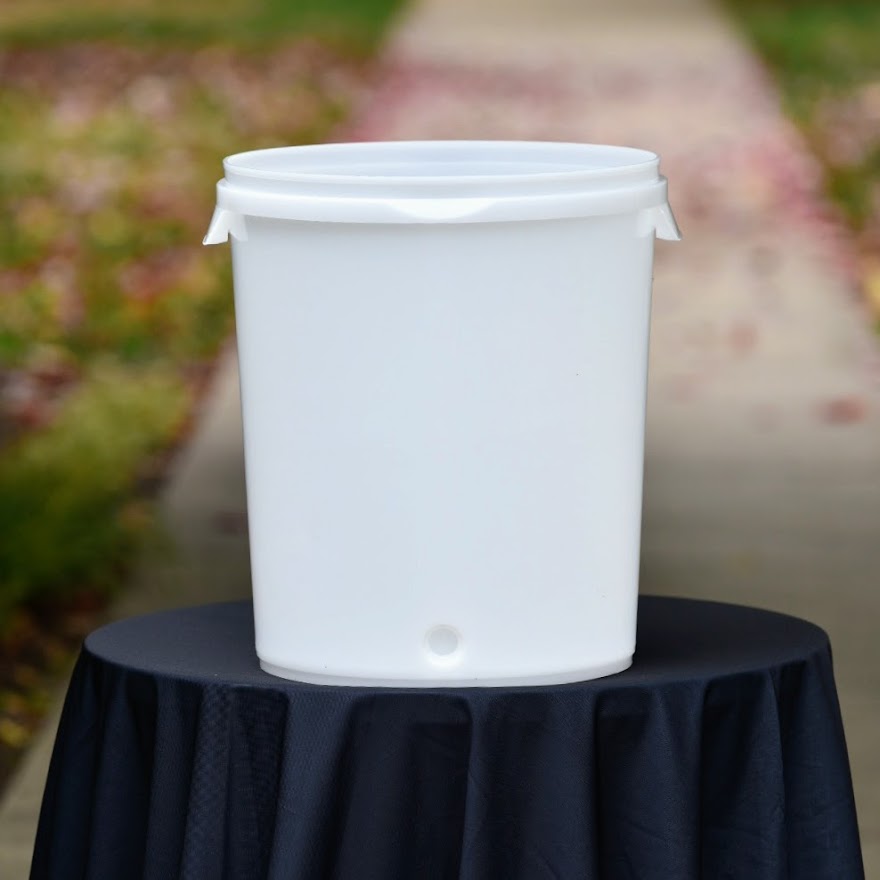 BUCKET LID With AIRTIGHT SEAL Drilled and Grommeted - Fits MOST Plastic  3-5-6 Gallon Plastic Bucket Pails - Hobby Homebrew