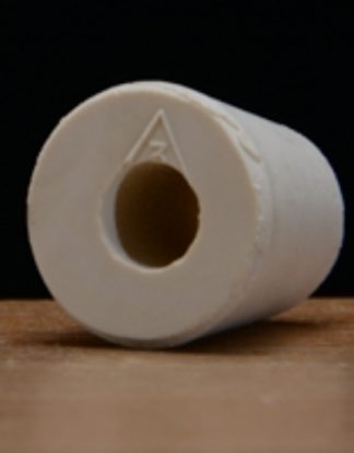 PROBLEM SOLVER SIZE #3 DRILLED Rubber Stopper 24mm TOP 18mm BOTTOM from Vintage Shop 15/16 Top 7/10 Bottom