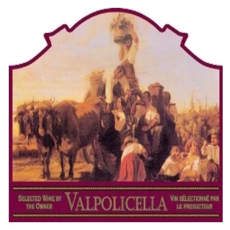 VALPOLICELLA WINE BOTTLE LABELS Pack of 30 Oxcart Grape Harvest Scene Self-Adhesive Removable and Easy to Peel