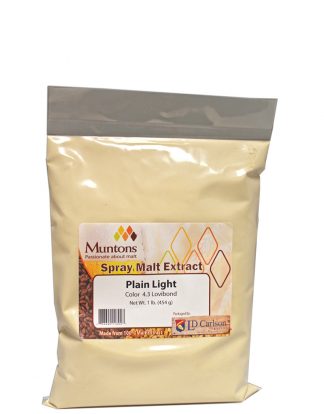 British DME MUNTONS LIGHT Spray Dry Malt Extract Unhopped 1 LB (Beer Improver)