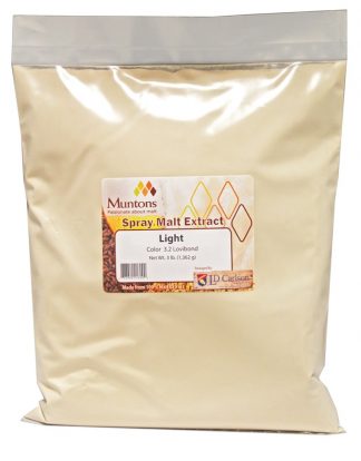 British DME MUNTONS LIGHT Spraymalt Dry Malt Extract Unhopped 3 lbs (Beer Improver)