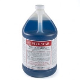 SPECIAL ORDER or LOCAL PICKUP ONLY 1 Gallon Five Star ACID CLEANER #5 Rust Remover and for Passivating Stainless Steel (Must Order 4 gallons, Acid Wash, local pickup only)
