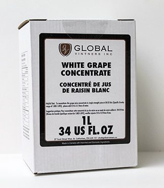 Winexpert White Grape Concentrate 1 Liter by Global Vintners for Topping Off and Blending Wines