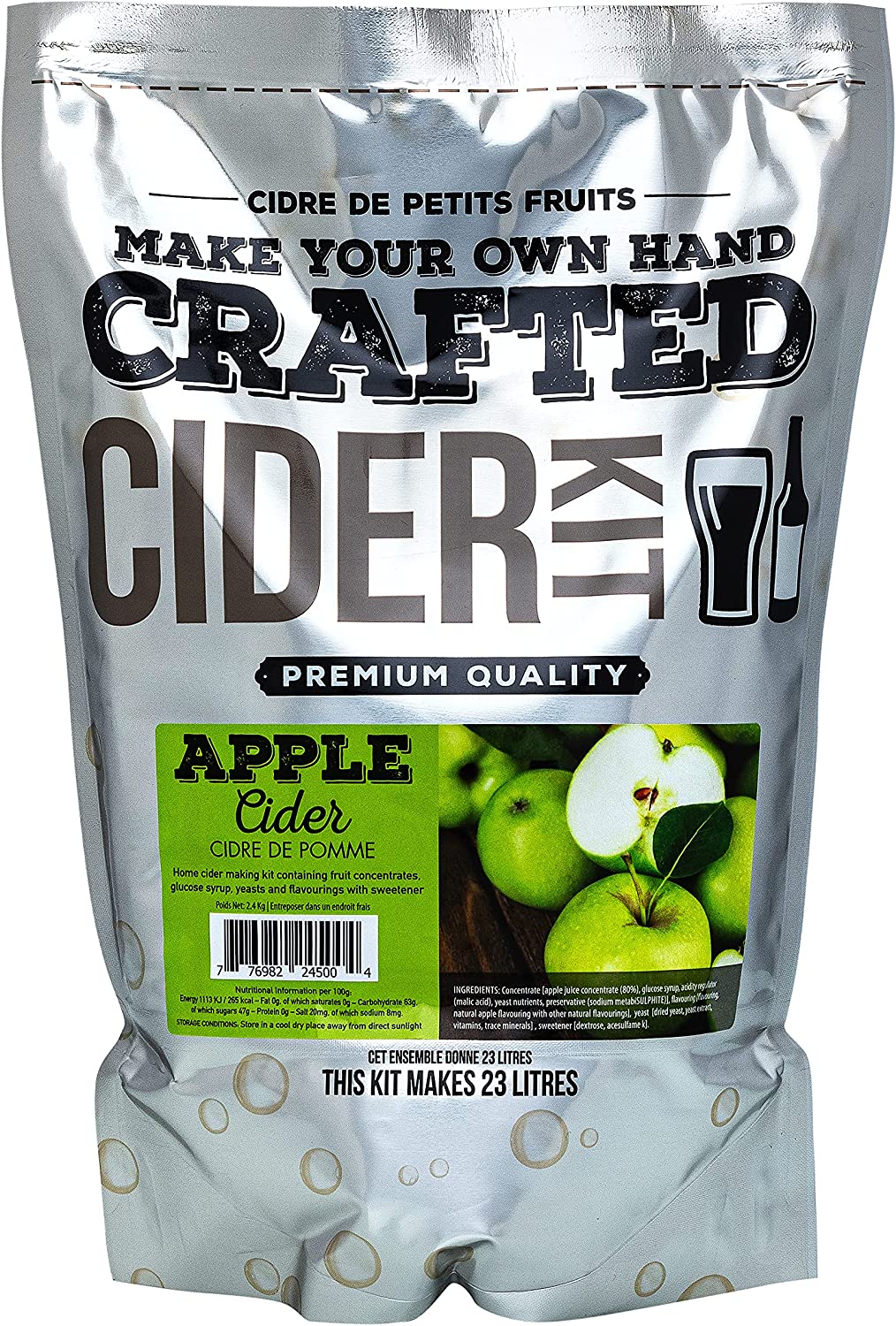 English (UK) HARD APPLE CIDER KIT ABC Crafted Series Pouched Hard Cider Recipe Kit