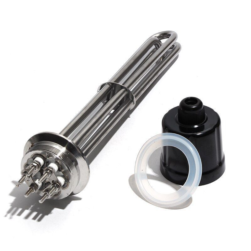 10" IMMERSION HEATING ELEMENT X 2" TRICLAMP 6KW Stainless Steel