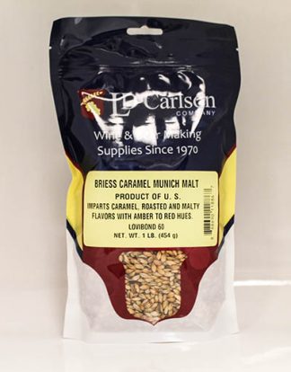 Briess CARAMEL MUNICH Malt 60L 1 Pound Uncrushed 2-Row Base Malt