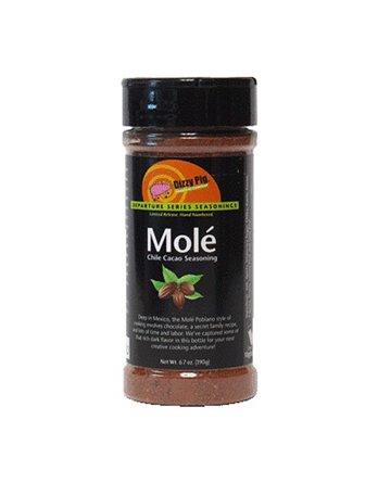 DIZZY PIG HOLY MOLE CACAO BAR-B-Q DRY RUB 6.7oz - FREE SHIPPING - DEPARTURE SERIES LIMITED RELEASE DRY BBQ RUB Molé