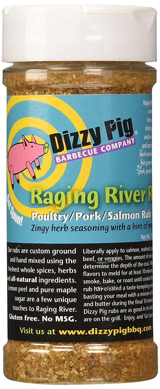 Dizzy Pig BBQ Raging River Rub Spice - 7.9 Oz (Pack of 2)