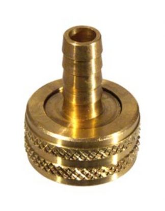 Brass MALE GARDEN HOSE THREAD (GHT) to 3/8" TUBING ADAPTER for Wort Chiller or Condenser Output to Garden