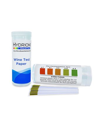 Micro Essential Hydrion Acid Alkaline Wine Making Homebrew pH Test Paper 100 Strip 2.7 - 4.3 Range Acidity