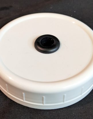Drilled and Grommeted MASON JAR LID for REGULAR MOUTH Ball, Kerr and other Mason Jar