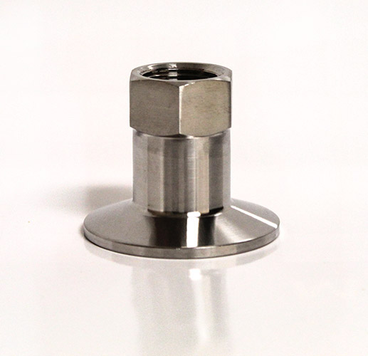 ForgeFit 1.5 TRICLAMP END CAP TO 1/2" FEMALE NPT THREADED FITTING Stainless Tri-Clamp Sanitary Fitting
