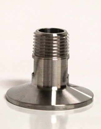 ForgeFit 1.5 TRICLAMP END CAP TO MALE 1/2" NPT THREADED FITTING Stainless Tri-Clamp Sanitary Fitting