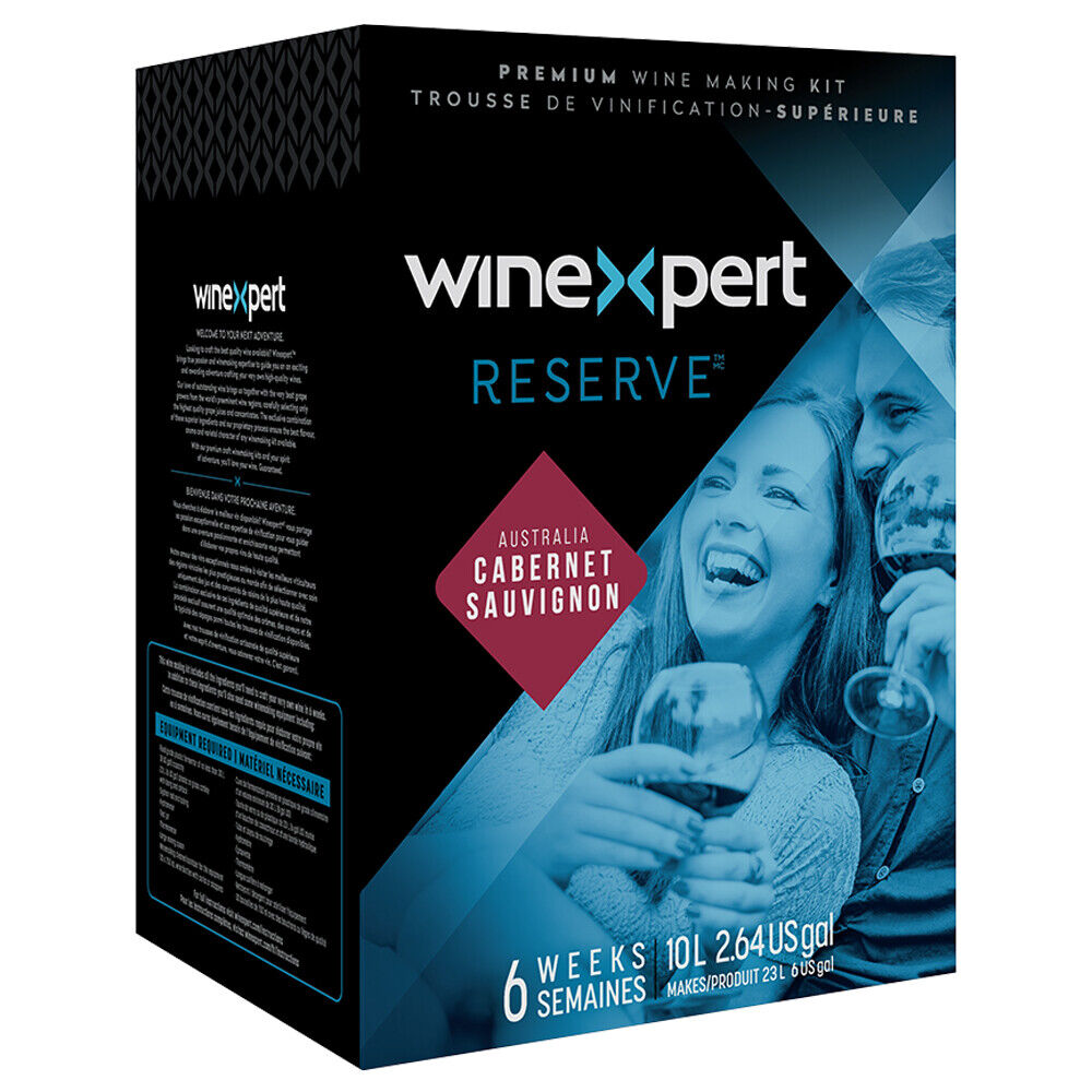 RESERVE Australian CABERNET SAUVIGNON 10L Wine Kit Winexpert Reserve - Makes 6 Gallons of Red Wine 3120