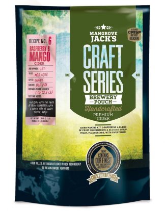 Raspberry Mango HARD CIDER KIT Mangrove Jack's Craft Series Pouched Hard Cider Recipe Kit #6