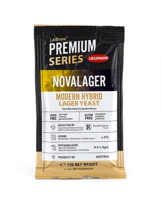 LalBrew NOVALAGER Modern Hybrid Beer Yeast 11g Packet Nova Lager Lallemand Premium Series Dry Brewers Yeast