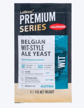 LalBrew BELGIAN WIT Beer Yeast 11g Packet Lallemand Premium Series Dry Brewers Yeast for Wheat Beers