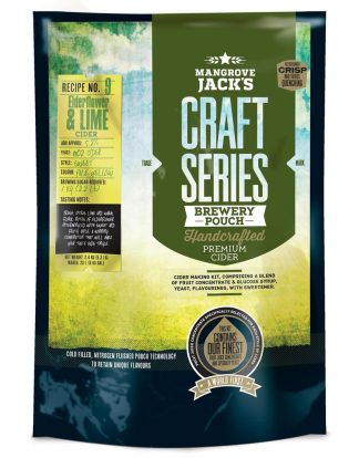 ELDERFLOWER and LIME HARD CIDER KIT Mangrove Jack's Craft Series Pouched Hard Cider Recipe Kit #9